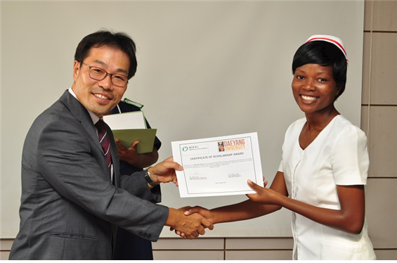 Scholarship Awards Ceremony in Daeyang College of Nursing, Malawi